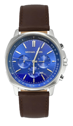 Michael Kors Sullivan Quartz Blue Dial Brown Leather Strap Watch For Men - MK8996 Buy Now By Michael Kors