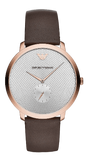Emporio Armani Modern Slim Analog Silver Dial Brown Leather Strap Watch For Men - AR11163 Buy Now By Emporio Armani