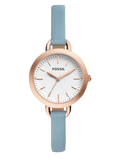 Fossil Classic White Dial Blue Leather Strap Watch for Women - BQ3327 Buy Now By Fossil