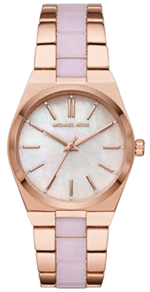 Michael Kors Channing Quartz Mother of Pearl Pink Dial Two Tone Steel Strap Watch For Women - MK6652 Buy Now By Michael Kors