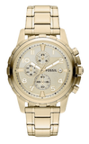 Fossil Dean Chronograph Champagne Dial Gold Steel Strap Watch for Men - FS4867 Buy Now By Fossil
