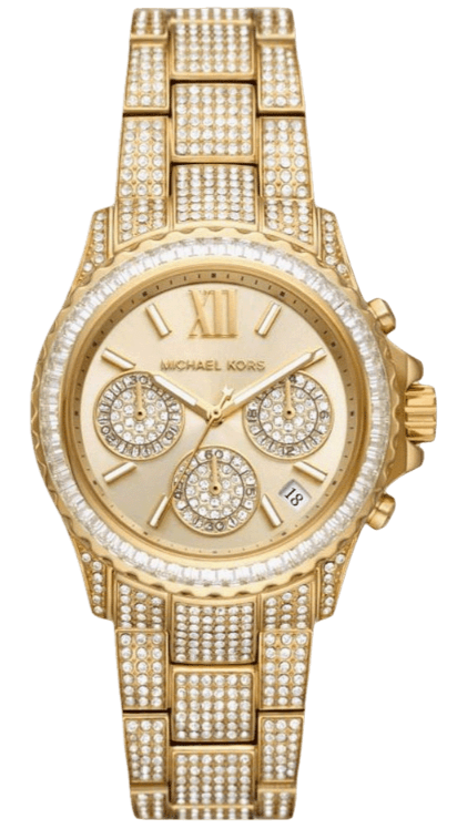Michael Kors Everest Chronograph Crystals Gold Dial Gold Steel Strap Watch For Women - MK7254 Buy Now By Michael Kors