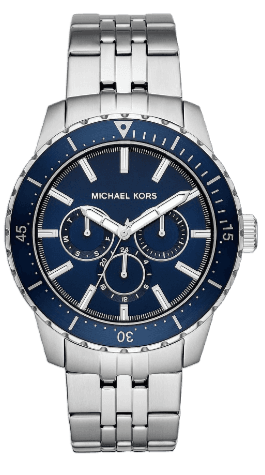Michael Kors Cunningham Multifunction Blue Dial Silver Steel Strap Watch For Men - MK7153 Buy Now By Michael Kors