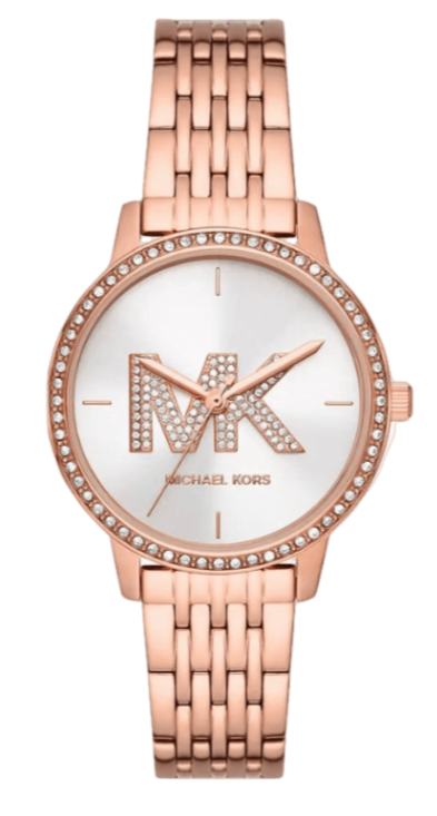 Michael Kors Melissa Quartz Silver Dial Rose Gold Steel Strap Watch for Women - MK1052 Buy Now By Michael Kors