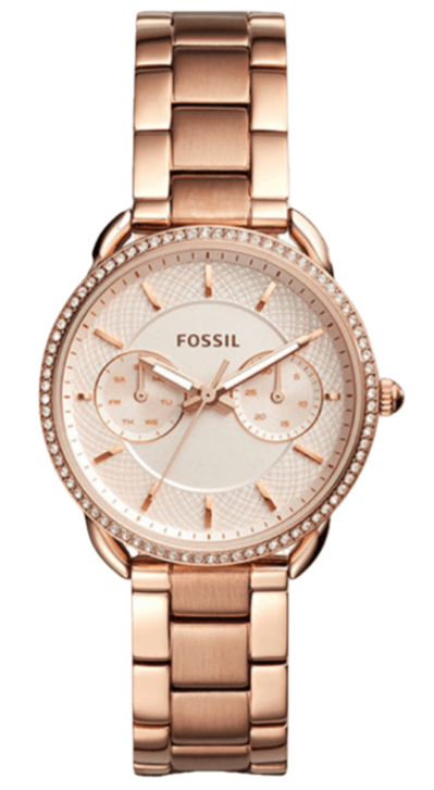 Fossil Tailor Rose Gold Dial Rose Gold Steel Strap Watch for Women - ES4264 Buy Now By Fossil