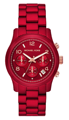 Michael Kors Runway Analog Chronograph Red Dial Red Steel Strap Watch for Women - MK7436 Buy Now By Michael Kors
