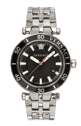 Versace Greca Sport Quartz Black Dial Silver Steel Strap Watch For Men - VEZ300321 Buy Now By Versace