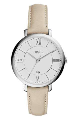 Fossil Jacqueline White Dial Beige Leather Strap Watch for Women - ES3793 Buy Now By Fossil