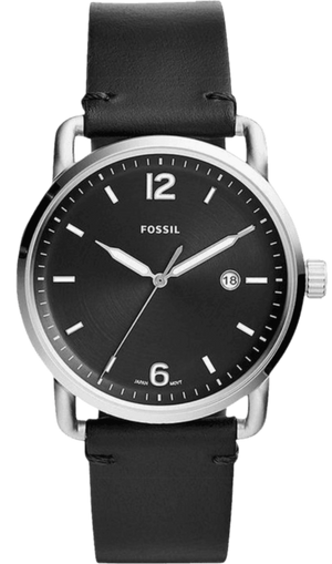 Fossil The Commuter Black Dial Black Leather Strap Watch for Men - FS5406 Buy Now By Fossil