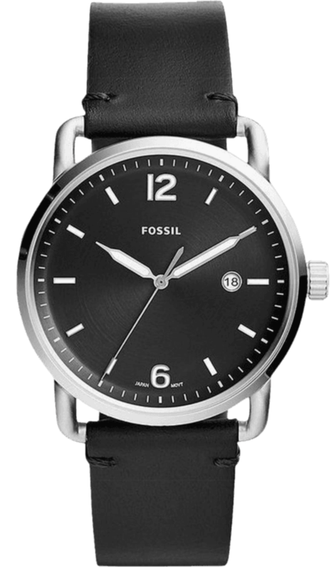 Fossil The Commuter Black Dial Black Leather Strap Watch for Men - FS5406 Buy Now By Fossil