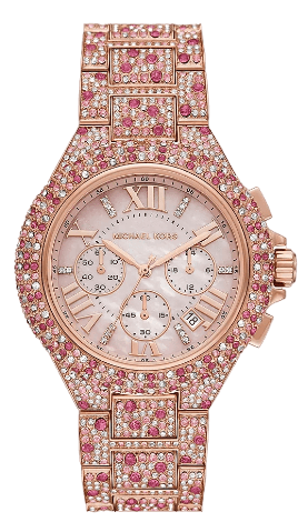 Michael Kors Camille Chronograph Mother of Pearl Dial Rose Gold Steel Strap Watch for Women - MK7272 Buy Now By Michael Kors