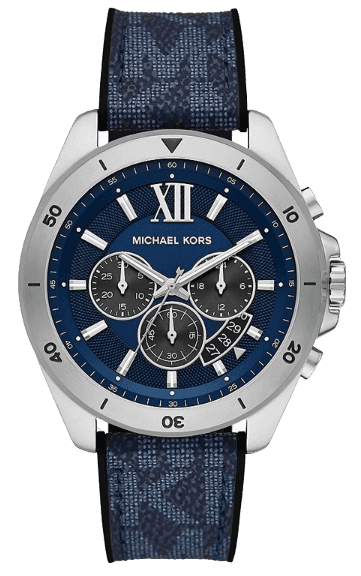 Michael Kors Brecken Chronograph Blue Dial Blue Rubber Strap Watch For Men - MK8923 Buy Now By Michael Kors