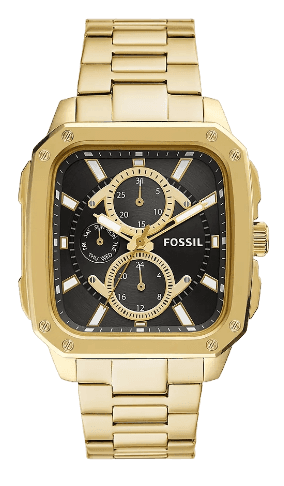 Fossil Inscription Multifunction Black Dial Gold Steel Strap Watch for Men - BQ2656 Buy Now By Fossil
