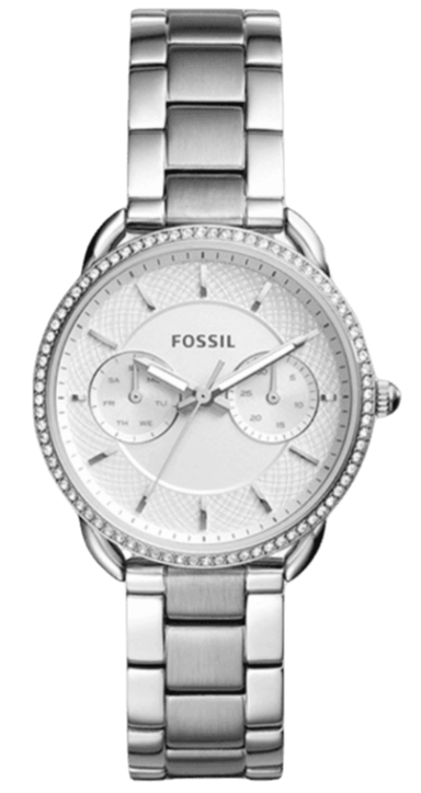 Fossil Tailor White Dial Silver Steel Strap Watch for Women - ES4262 Buy Now By Fossil