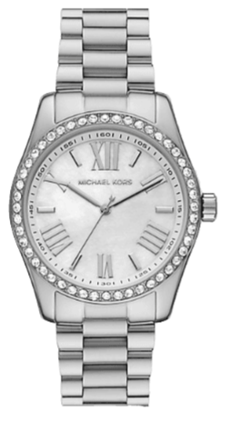 Michael Kors Lexington Crystals Mother of Pearl White Dial Silver Steel Strap Watch for Women - MK1087 Buy Now By Michael Kors