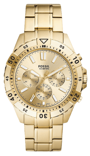 Fossil Garrett Chronograph Gold Dial Gold Steel Strap Watch for Men - FS5772 Buy Now By Fossil
