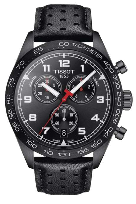 Tissot T Sport PRS 516 Chronograph Black Dial Black Leather Strap Watch for Men - T131.617.36.052.00 Buy Now By Tissot
