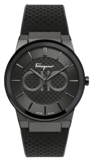 Salvatore Ferragamo Sapphire Black Dial Black Rubber Strap Watch for Men - SFHP00320 Buy Now By Salvatore Ferragamo