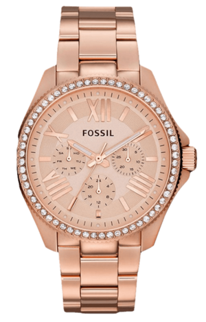 Fossil Cecile Rose Gold Dial Rose Gold Steel Strap Watch for Women - AM4483 Buy Now By Fossil