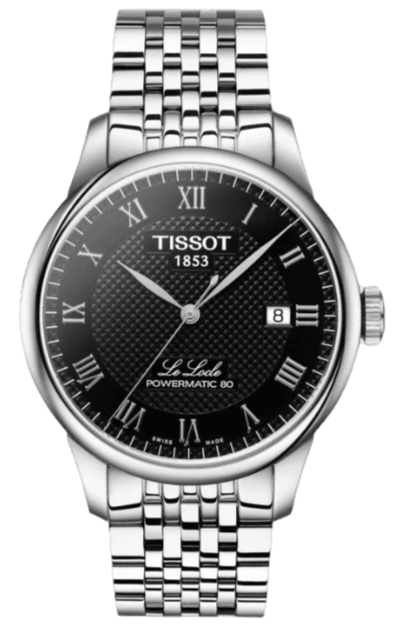 Tissot Le Locle Powermatic 80 Black Dial Silver Steel Strap Watch For Men - T006.407.11.053.00 Buy Now By Tissot
