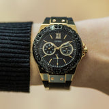 Guess Black Dial Black Rubber Strap Watch For Women - W1053L7 Buy Now By Guess