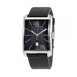 Calvin Klein Window Black Dial Black Leather Strap Watch for Men - K2M21107 Buy Now By Calvin Klein