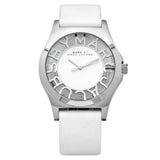 Marc Jacobs Henry Skeleton White Dial White Leather Strap Watch for Women - MBM1241 Buy Now By Marc Jacobs