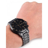 Hugo Boss Aeroliner Black Dial Black Steel Strap Watch for Men - 1513275 Buy Now By Hugo Boss