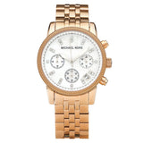 Michael Kors Damen White Dial Rose Gold Steel Strap Watch for Women - MK5026 Buy Now By Michael Kors