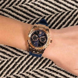 Guess Limelight Blue Dial Blue Silicone Strap Watch For Women - W1053L1 Buy Now By Guess