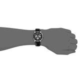 Tommy Hilfiger Keagan Quartz Grey Dial Black Leather Strap Watch for Men - 1791289