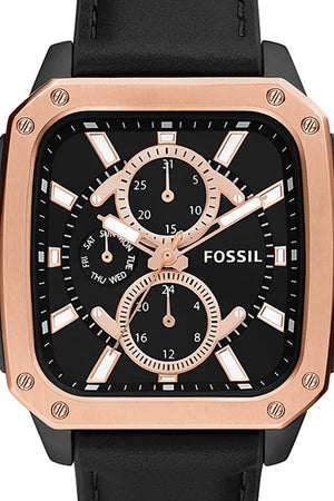 Fossil Multifunction Black Dial Black Leather Strap Watch for Men - BQ2654 Buy Now By Fossil