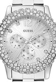 Guess Dazzler Diamonds Silver Dial Silver Steel Strap Watch for Women - W0335L1 Buy Now By Guess