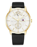 Tommy Hilfiger Hunter White Dial Black Leather Strap Watch for Men - 1791606 Buy Now By Tommy Hilfiger