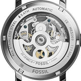 Fossil Boyfriend Automatic Skeleton Silver Dial White Leather Strap Watch for Women - ME3069 Buy Now By Fossil