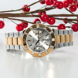 Guess Glisten Chronograph Analog Silver Dial Two Tone Steel Strap Watch For Women - W14551L1 Buy Now By Guess