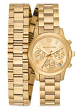 Michael Kors Runway Chronograph Analog Gold Dial Gold Steel Strap Watch for Women - MK7452 Buy Now By Michael Kors