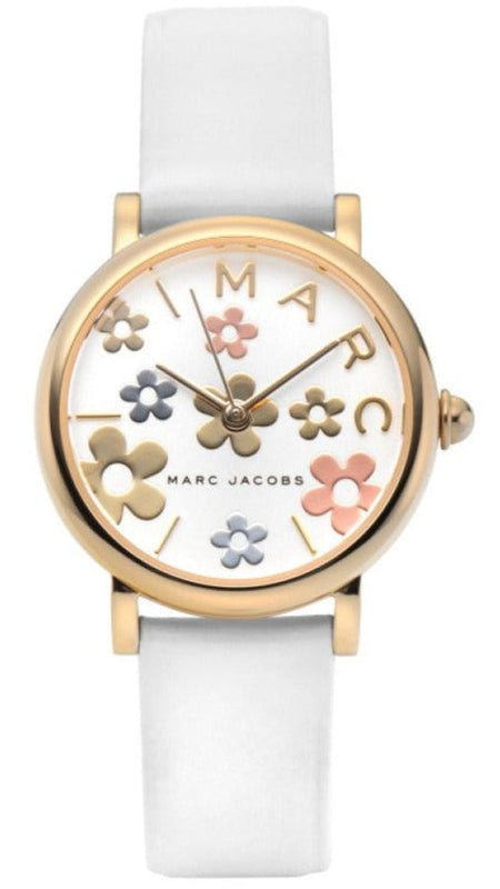 Marc Jacobs Roxy White Dial White Leather Strap Watch for Women - MJ1607 Buy Now By Marc Jacobs
