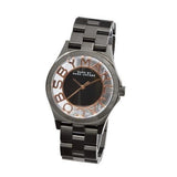 Marc Jacobs Henry Skeleton Black Dial Black Steel Strap Watch for Women - MBM3254 Buy Now By Marc Jacobs