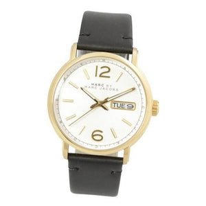 Marc Jacobs Fergus White Dial Black Leather Strap Watch for Men - MBM5081 Buy Now By Marc Jacobs