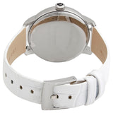 Swarovski Crystalline Hours Silver Dial White Leather Strap Watch for Women - 5295383 Buy Now By Swarovski