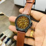 Fossil Bronson Automatic Skeleton Black Dial Brown Leather Strap Watch for Men - ME3219 Buy Now By Fossil