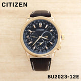 Citizen Eco Drive Calendrier Black Dial Brown Leather StrapWatch For Men - BU2023-12E Buy Now By Citizen