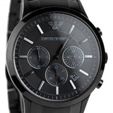 Emporio Armani Classic Chronograph Black Dial Black Stainless Steel Strap Watch For Men - AR2453 Buy Now By Emporio Armani