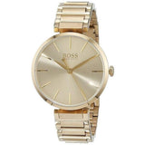 Hugo Boss Allusion Gold Dial Gold Steel Strap Watch for Women - 1502415 Buy Now By Hugo Boss