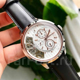 Fossil Townsman Twist Multifunction White Dial Black Leather Strap Watch for Men - ME1164 Buy Now By Fossil