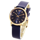 Marc Jacobs Baker Navy Blue Dial Blue Leather Strap Watch for Women - MBM1331 Buy Now By Marc Jacobs
