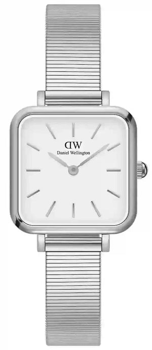 Daniel Wellington Quadro Studio White Dial Silver Mesh Bracelet Watch For Women - DW00100521 Buy Now By Daniel Wellington