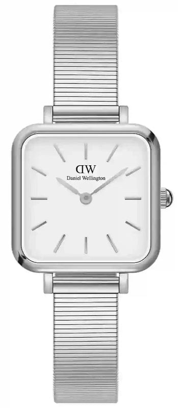 Daniel Wellington Quadro Studio White Dial Silver Mesh Bracelet Watch For Women - DW00100521 Buy Now By Daniel Wellington