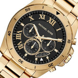Michael Kors Brecken Chronograph Quartz Black Dial Gold Steel Strap Watch For Men - MK8481 Buy Now By Michael Kors